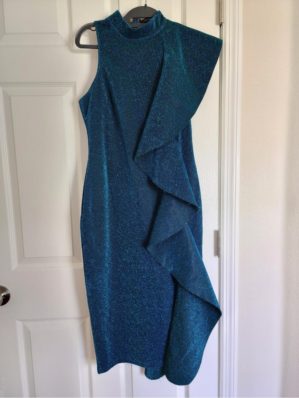 Midi Green Ruffle Dress